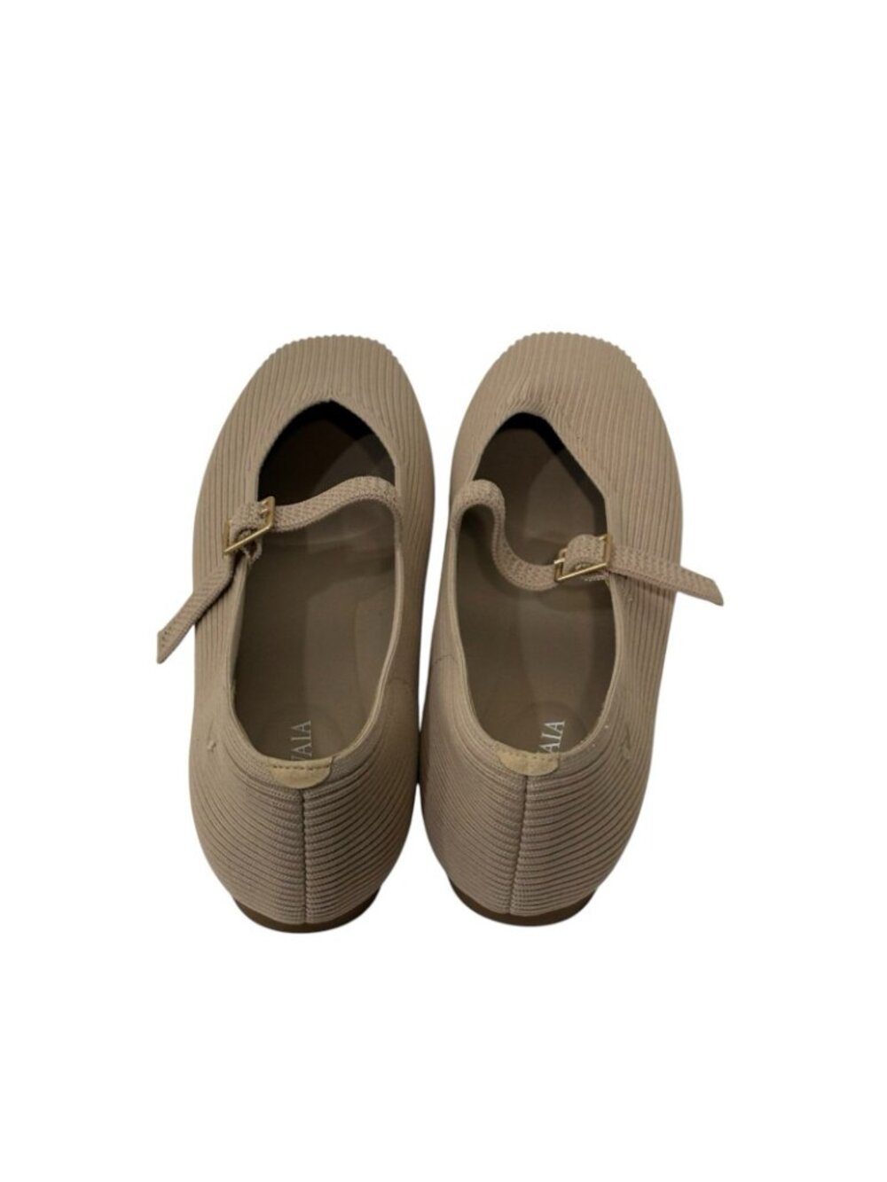 Vivaia Margot Mary Jane Shoes Beige Ribbed Knit Square Toe Sz 40.5 US 9.5 - Picture 5 of 9